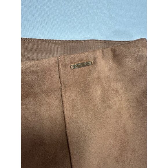 Anne Klein Caramel Faux Suede Pants Size 14 - Picture 5 of 6